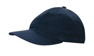 WASHED CHINO TWILL CAP - Sweatband, 6 panel, Metal Buckle Adjust