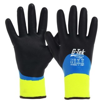 G-TEK WINTER GLOVES - Cut Level C Rating, Short Term Contact Cold Protection