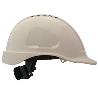 MID PEAK VENTED HARD HAT - Rachet Adjust, 6Poiunt Harness, Large Sweatband