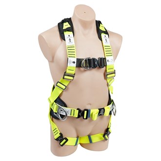 FULL BODY HARNESS - D-Rings Front, Back,Hips, Confined Space Loops , Aluminium Buckles, Superior Safety