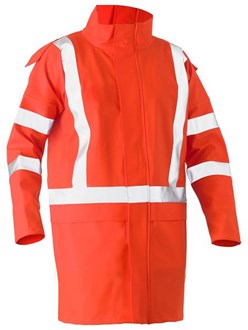 HI VIS PVC STORM JACKET, -Extremely Waterproof,, X Back, TTMC-W17