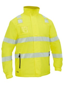 Taped Hi Vis Heated Jacket with Hood