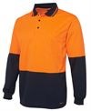 TRADITIONAL LONG SLEEVE POLO - Hi Vis, Polyester, 160 gsm, Micro Mesh, Moisture Wicking Fabric