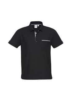 EDGE POLO - PolyCotton Fabric for Comfort, Colour Trim for Style